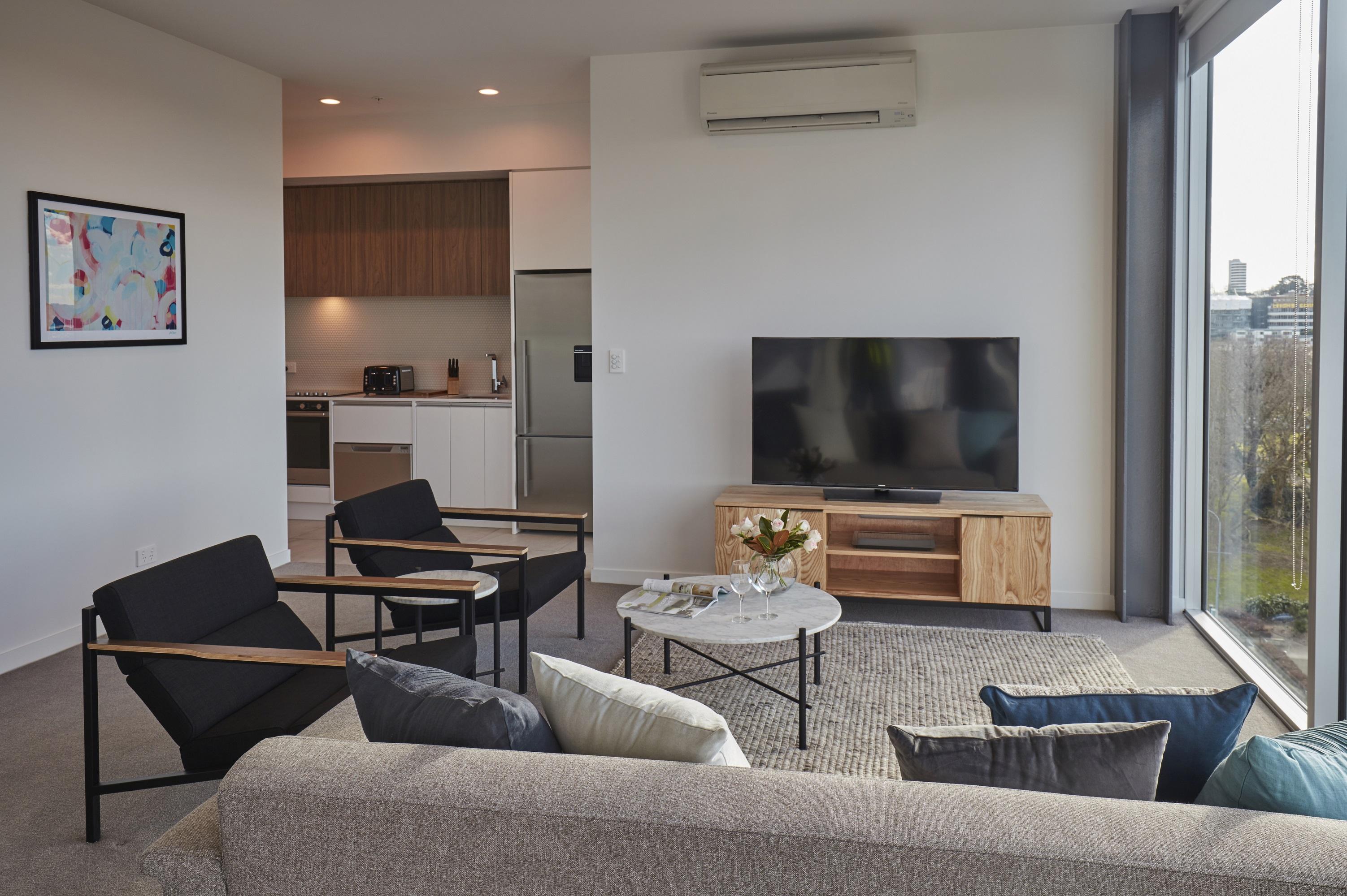 Swiss-Belsuites Victoria Park Auckland Dış mekan fotoğraf A staged apartment at The Standard